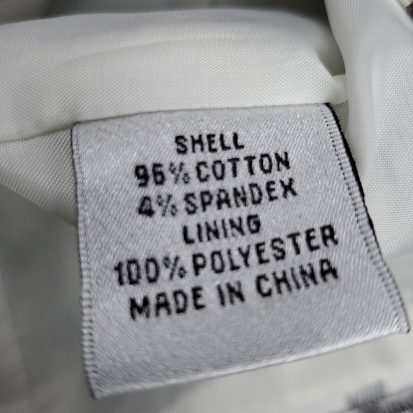 Talbots Stretch Corduroy White Brown Black Check Patterned Dress Size 4 - Picture 15 of 16